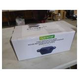 NutriChef 10" Enameled Cast Iron Bread Pan with Lid