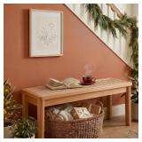 Godnoei 47" Rattan Wooden Bench