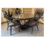 K - BDM+ Furniture Stylish Oval Dining Table with 4 Chairs