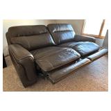 UBR - Luxurious Brown Leather Recliner Sofa