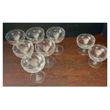 DR - Vintage Mid-Century Wheel-Cut Stemware - Two Sizes, Tallest 5 in