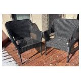 O - Pair of StyleWell Woven Patio Chairs