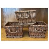 LR - Wicker Baskets - Set of 3