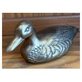 LR - Vintage Brass Duck Figurine