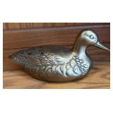 LR - Vintage Brass Duck Figurine