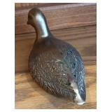 LR - Vintage Brass Duck Figurine