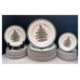 LR - Spode Christmas Tree Plates & Saucers