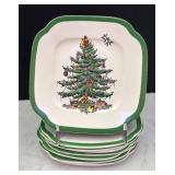 LR - Spode Christmas Tree Plates & Saucers