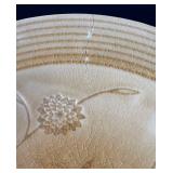 DR - Pier 1 Platter with Stand - Ceramic Floral Relief