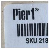 DR - Pier 1 Platter with Stand - Ceramic Floral Relief