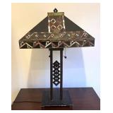 LL - Arts & Crafts Tiffany-Style Stained Glass Lamp