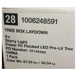 UBR - Home Accents Holiday 9 ft Starry Light Frasier Fir Flocked LED Pre-Lit Tree