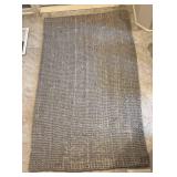 LR - Pottery Barn Rug - Gray Textured Weave
