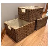 MR - Trio of Woven Storage Bins