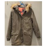 MR - Abercrombie & Fitch Parka Coat with Fur Hood - Size Medium