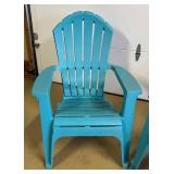 G - Two Adirondack Chairs - Turquoise