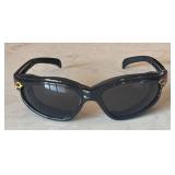 K - Flame-Graphic Black Sunglasses