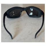 K - Flame-Graphic Black Sunglasses