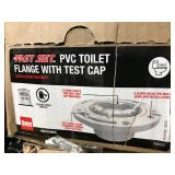 FAST SET PVC TOILET FLANGE W/TEST CAP