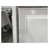 WHITE WITH BLING KING HEADBOARD