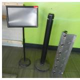 Smokers pole, coat hanger and display stand