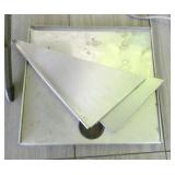 Two stainless wall shelves