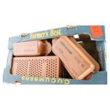 Box full of approx 40 silicone type heating cups and 10 pads