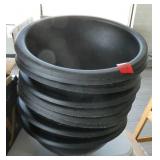 Salad mixing bowls and chopping utensils