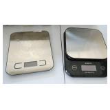 Group of knives, take out containers, scales, organizer