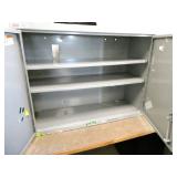 2 file cabinets, storage cabinet and surface