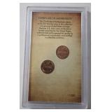 1960 Lincoln Memorial Penny and 1943 Steel Penny Mint Mark Collection