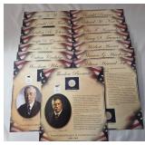 The United States President Coin and Stamp Collection featuring 15 different Presidents.  Very Collectible