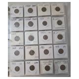 3-Ring Binder of Wheat Pennies. Includes 1951 - 1955