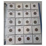3-Ring Binder of Wheat Pennies.  Includes 1955-1958.  150 Coins