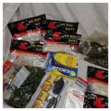 Lot of New Tacle, Strike King, Seagaur, Big Bite, Zoom, Mission, VMC