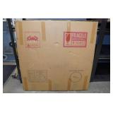 Black Framed Bathroom Circle Mirror - 36"