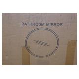 Black Framed Bathroom Circle Mirror - 36"
