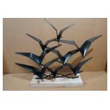 Metal Birds in Flight Sculpture  - 19"