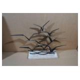 Metal Birds in Flight Sculpture  - 19"