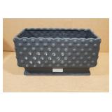 Ceramic Planter - Black 11.25"x5.75"x6"