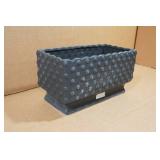Ceramic Planter - Black 11.25"x5.75"x6"
