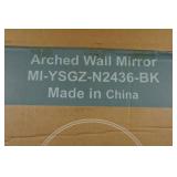 Black Framed Arched Wall Mirror - 24"x36"