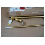 Twist & Shout Decorative Window Tension Rod - Gold 28-48"