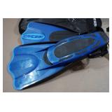 Cressi Adult Rondine Palau Fin Snorkel Set - Fin Size L/XL