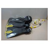 Cressi Adult Rondine Palau Fin Snorkel Set - Fin Size M/L