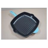 Country Living Enameled Cast Iron 11" Square Griddle Grill Pan