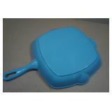 Country Living Enameled Cast Iron 11" Square Griddle Grill Pan