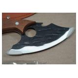 Rolled Carbon Steel Finger Hole Hunting Knife