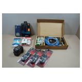 Phone Cases, HDMI Cords, Wifi Router and Timer Outlet