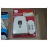 Phone Cases, HDMI Cords, Wifi Router and Timer Outlet